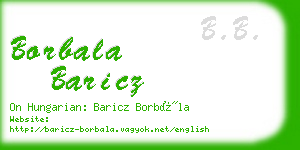 borbala baricz business card